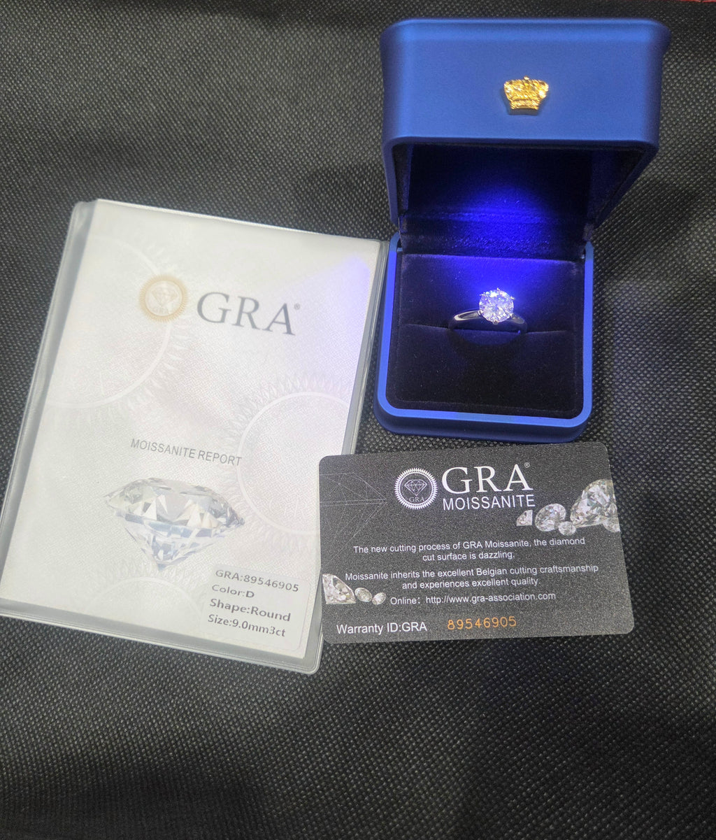 3 carat Moissanite engagement/promise/special occasion ring.