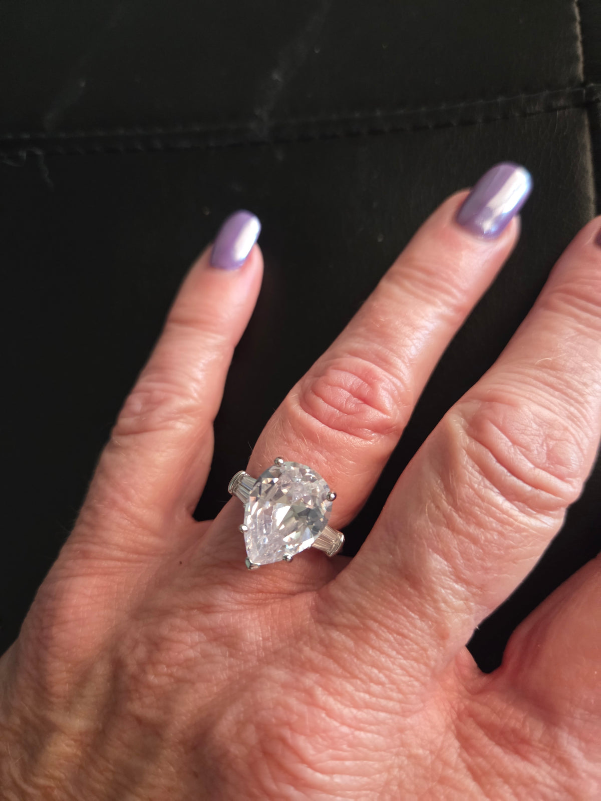 5 carat certified Moissanite engagement/promise/special occasion ring.