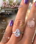 4 carat pear shaped moissanite