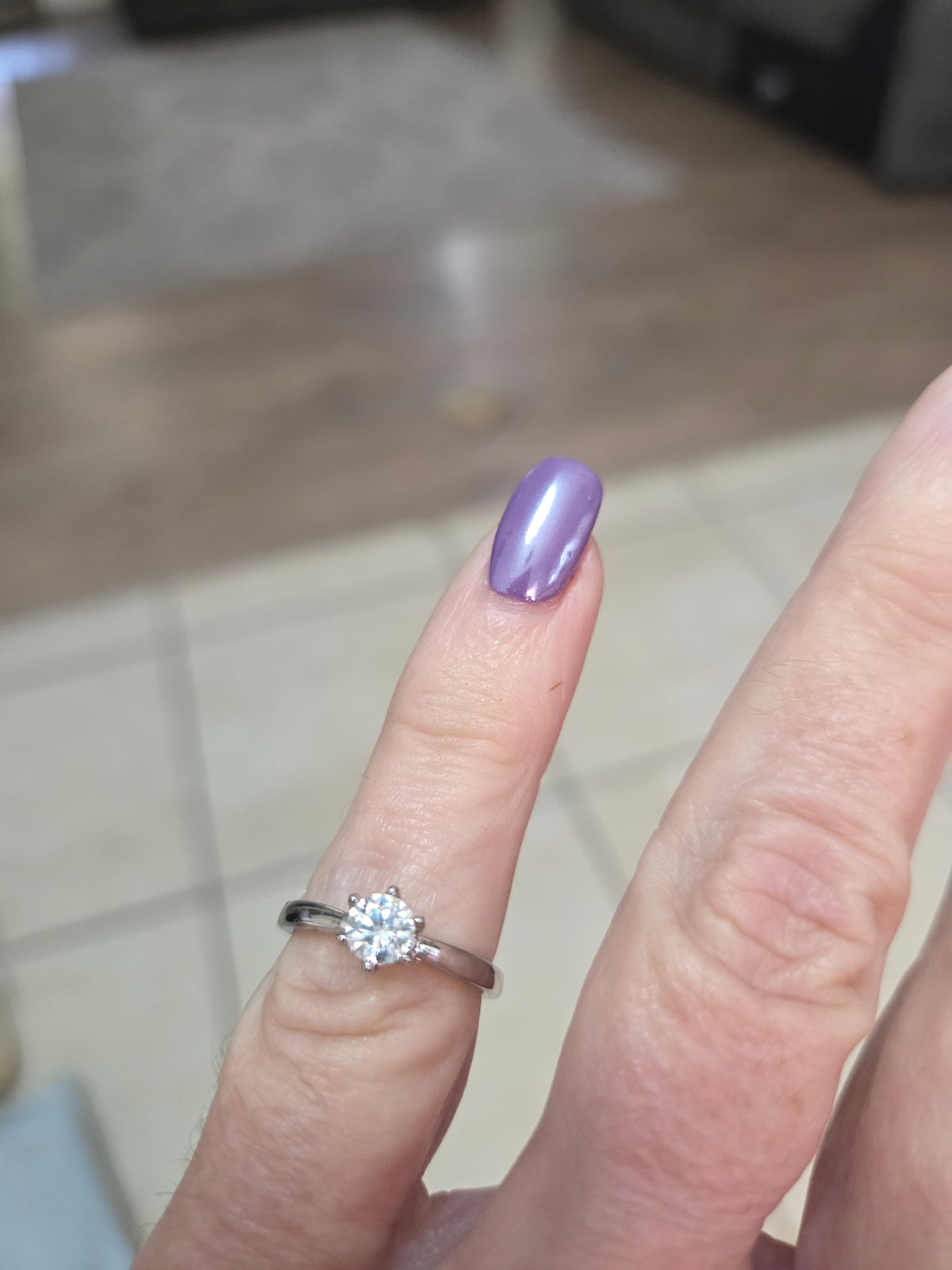 1/2 carat certified moissanite solitaire