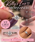 1/2 carat certified moissanite solitaire