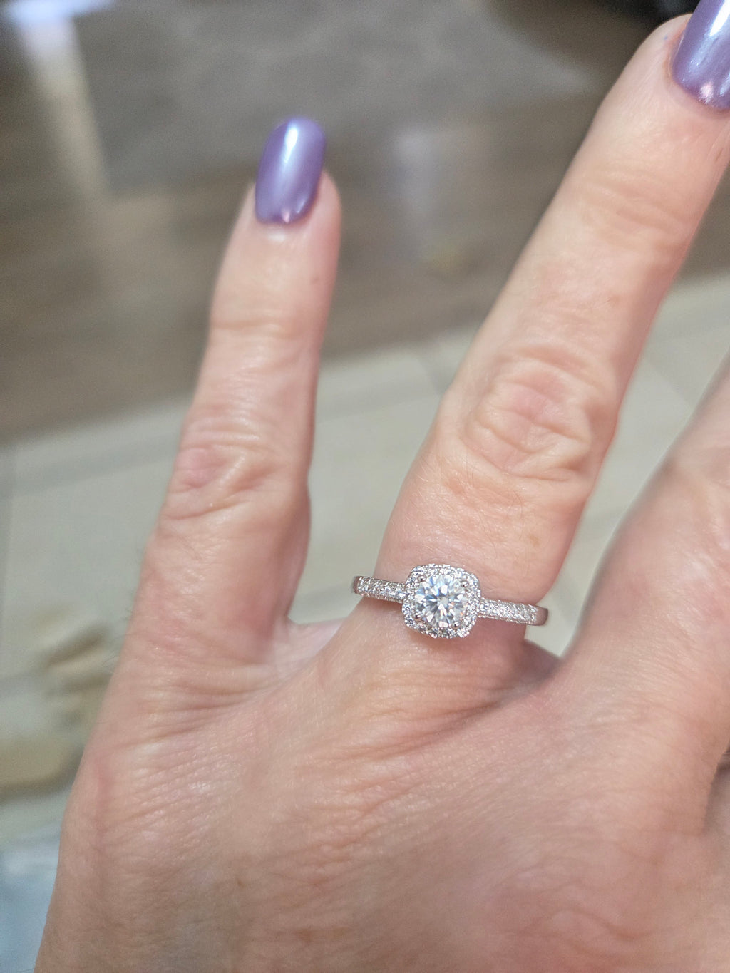 1/2 carat pave moissanite