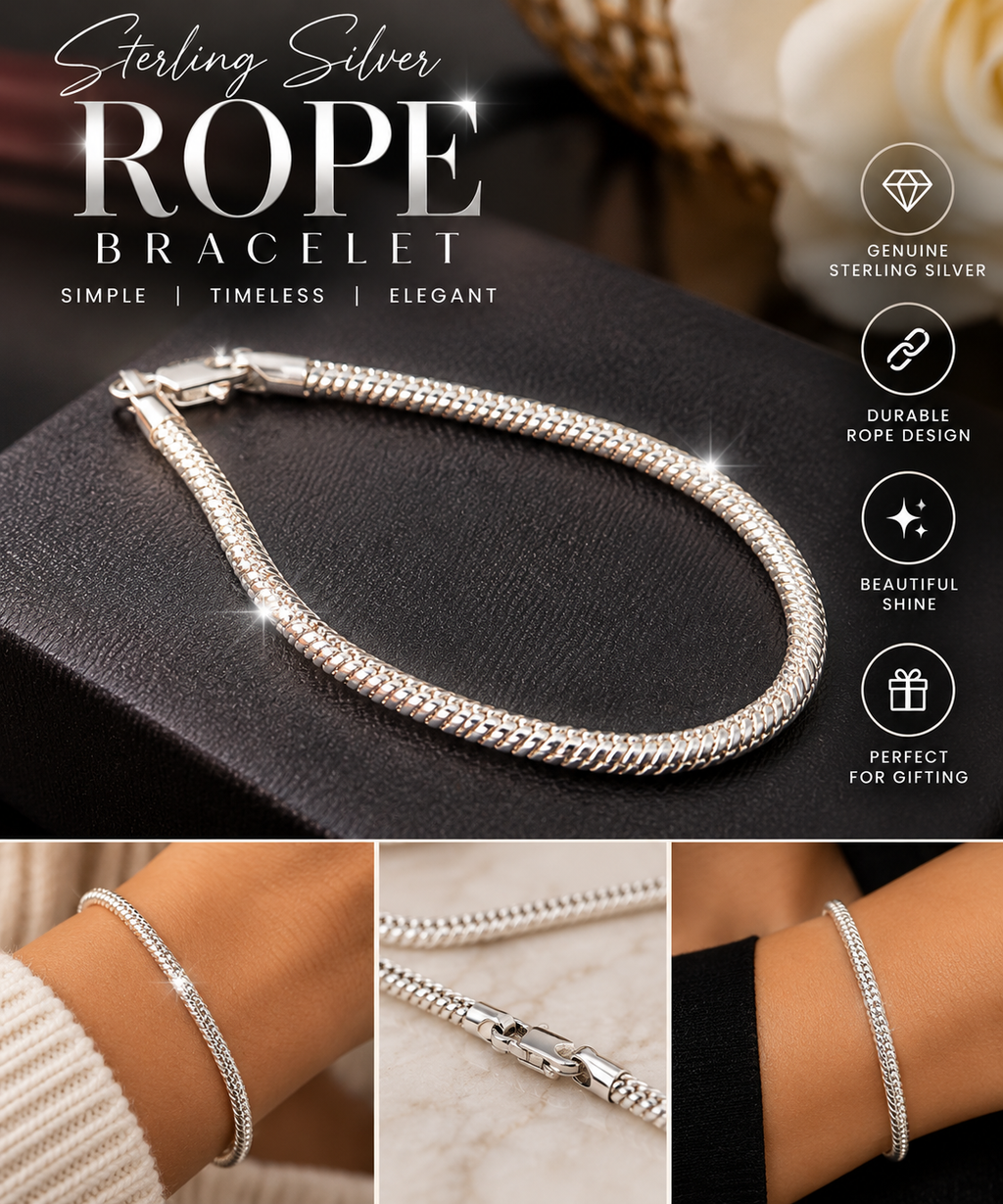 Sterling silver rope chain