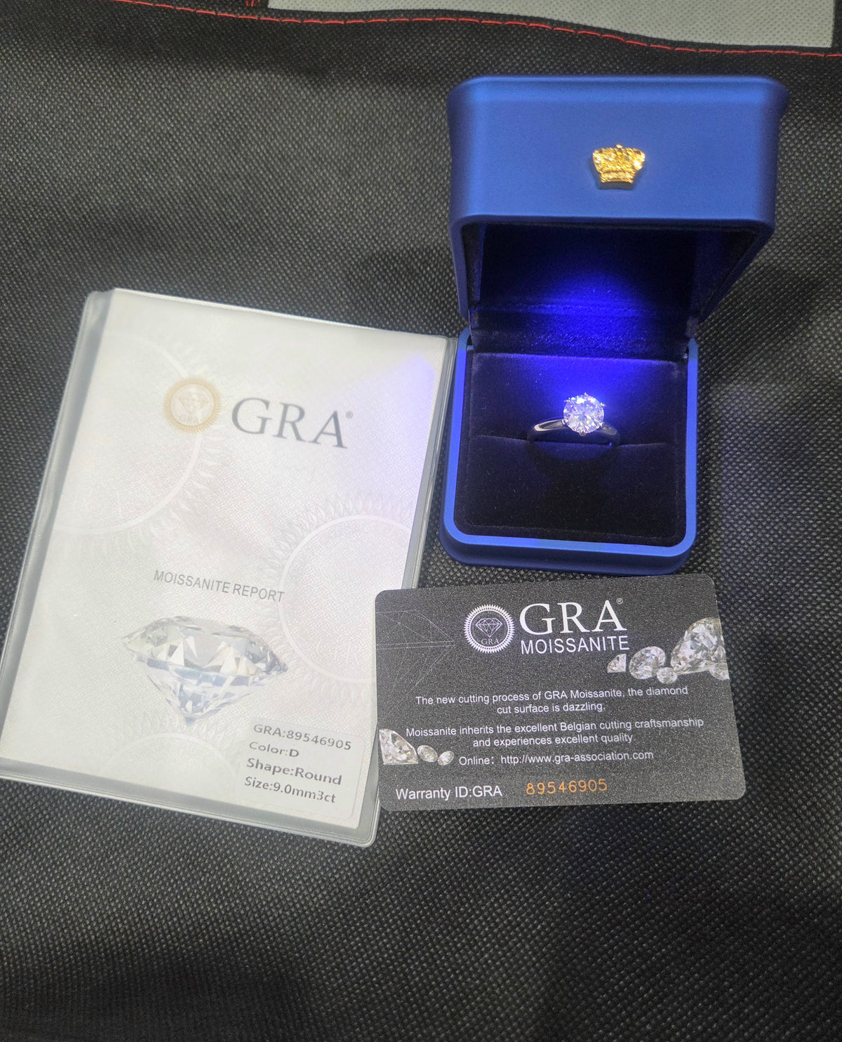 3 carat Moissanite engagement/promise/special occasion ring.