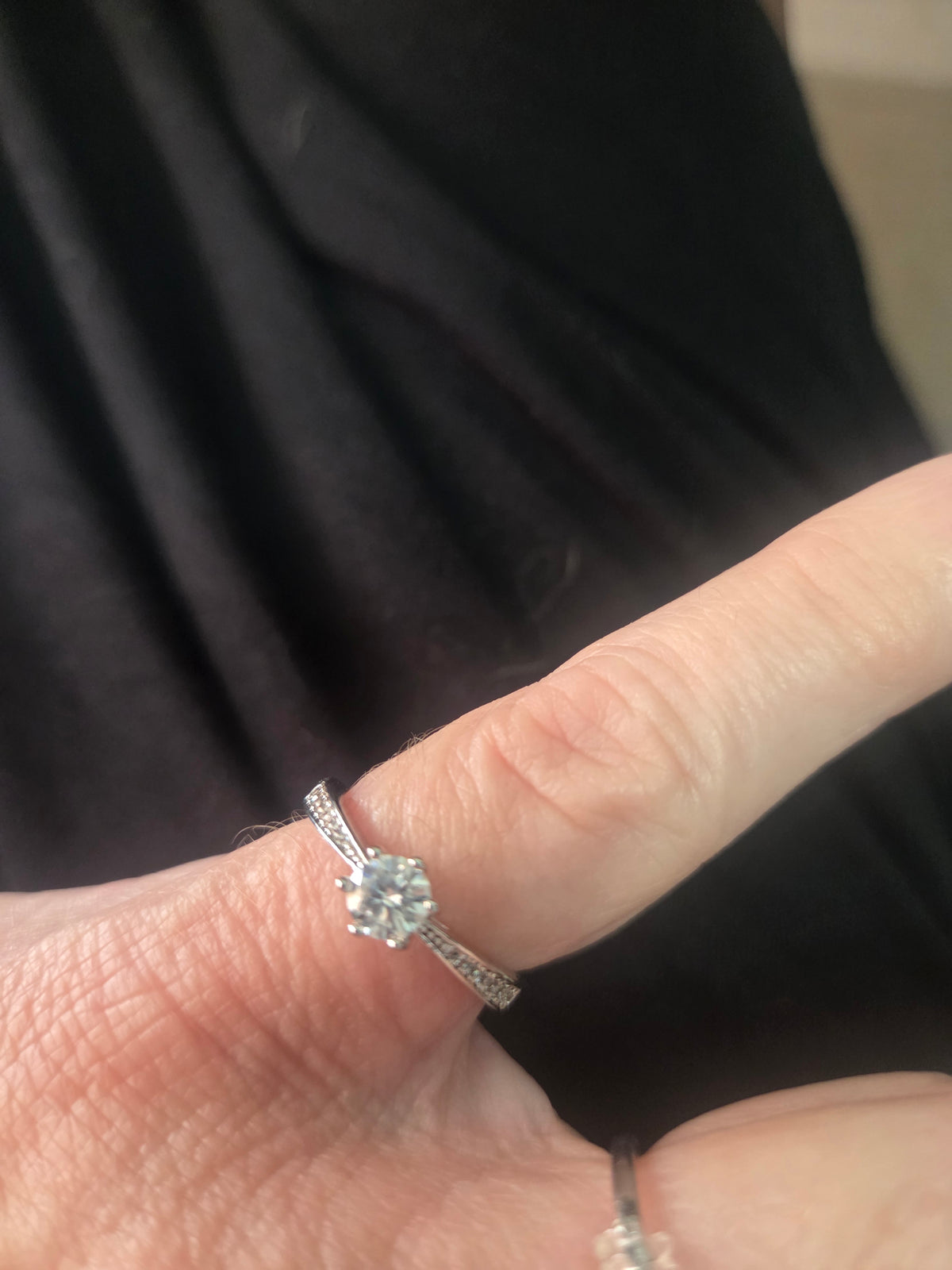 1!2 carat pave setting solitaire